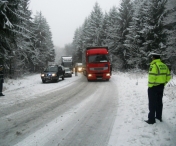 Noi informatii despre starea drumurilor. Se circula in conditii de iarna in Moldova