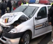 Masina de Politie implicata intr-un accident grav! Sunt sase raniti