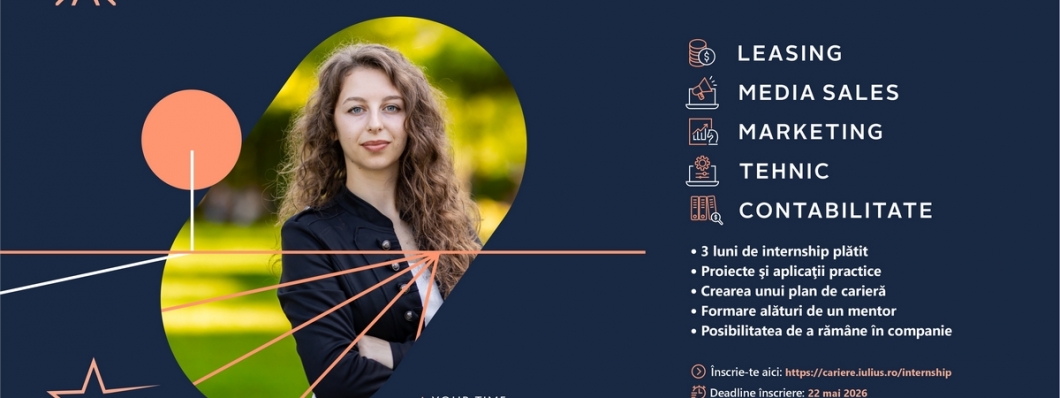 „Rising Stars at IULIUS', internship-ul anual al companiei, a început: 25 de locuri în cinci domenii, patru orașe și oportunitatea de a te alătura unui top developer din România