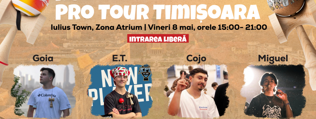 Iulius Town te așteaptă cu un weekend plin de energie: Kendama România Pro Tour, teatru pentru copii, Campionat de Fitness și Culturism, expoziția „Lumea Dinozaurilor și Plantelor Carnivore” și workshop pentru iubitorii de animale