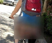 Tipa asta are cei mai sexy pantaloni de biciclista! Toti baietii prefera sa ramana in spatele ei...