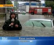VIDEO - Timisoara, PARALIZATA dupa cateva ore de PLOAIE torentiala: strazi si curti inundate, copaci cazuti, masini blocate