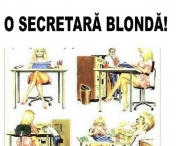 Blonda la birou! :))