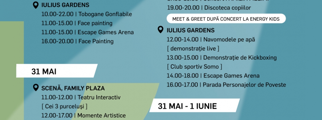 Weekendul copiilor la Iulius Town Timișoara: cadouri, concert Familia Melimi, Discoteca Copiilor, tobogane gonflabile și nu numai la Happy Kiddo Days