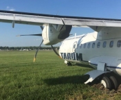 MOMENTE DE PANICA PRINTRE PASAGERI! Un avion Tarom a iesit de pe pista la aterizarea pe aeroportul din Chisinau