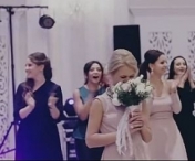 VIDEO - Moment emotionant la o nunta din Chisinau. Ce s-a intamplat dupa ce mireasa a aruncat buchetul