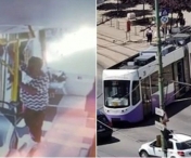 Un individ din Timisoara incearca sa deraieze tramvaiele - VIDEO 