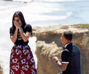 "A spus DAAAAA!" FOTO I Fotbalistul care si-a cerut iubita de sotie in timpul vacantei. Imagini emotionante