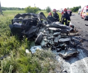 Accident mortal pe soseaua care leaga Timisoara de sudul tarii. Drumul a fost blocat