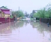 Inundatii in comuna Rodna, in urma unei ploi torentiale