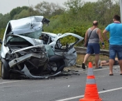 La un pas de tragedie. Accident cu cinci victime pe drumul Timisoara-Lugoj