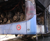 PANICA in centrul Timisoarei: Un autocar cu turisti sarbi a luat foc in spatele unui hotel