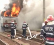 Trenul international Brasov - Budapesta a luat foc in mers