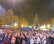 Mii de persoane au petrecut Revelionul in Piata Victoriei din Timisoara