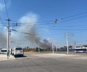 Incendiu de proportii langa Timisoara. Pompierii intervin de urgenta