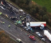 Cel putin 17 raniti intr-un grav accident produs pe o autostrada din Franta