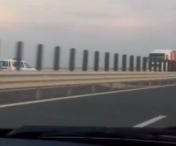 SCANDALOS! Masina politiei goneste pe contrasens pe autostrada - VIDEO