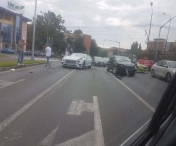 Accident rutier în intersecția cu Punctele Cardinale din Timișoara. Trei masini, avariate