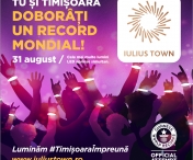 Luminam #TimisoaraImpreuna! Timisorenii intra alaturi de Iulius Town in Cartea Recordurilor: cele mai multe lumini LED aprinse simultan!