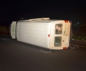 Camioneta din Timisoara, rasturnata pe autostrada M5 din Ungaria. Soferul roman se afla in arestul politiei din Kecskemét