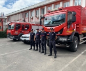 Pompierii din Timis plecati sa stinga incendiile de padure din Grecia au primit emblema de onoare a IGSU