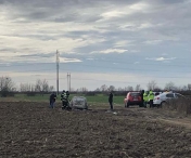 Cadavru carbonizat, găsit într-o mașină incendiată, la ieșire din Timișoara