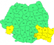  Cod galben de vânt astăzi, 20 septembrie, în trei regiuni din țară