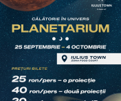 Planetariul revine la Iulius Town cu proiecțiile „Racheta Magică”, „Legendele Tărâmului Înstelat” și „De pe Terra în Univers”