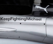 Mesaj de sustinere pentru Michael Schumacher, pe monoposturile Mercedes