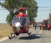 Patru adulti si un copil, raniti grav intr-un carambol pe DN 1, spre Bucuresti. A intervenit elicopterul SMURD