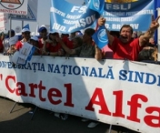 Protest al Cartelului Alfa in fata sediului Guvernului