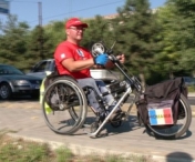 Vasile Stoica a revenit acasa dupa 8.300 de km prin Europa in scaunul cu rotile