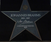 Johannes Brahms are incepand de marti o stea pe Aleea Muzicienilor din Timisoara
