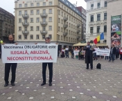 Protest fata de vaccinarea obligatorie la Timisoara