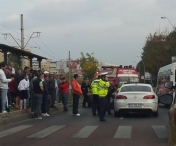 Aciident grav pe o trecere de pietoni din Timisoara! Doua persoane au fost ranite