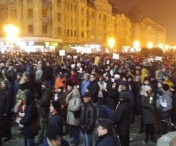 Protest spontan la Timisoara dupa adoptarea legii gratierii