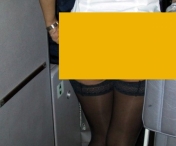 FOTO INCENDIAR! O stewardesa a fost pozata de o colega in timp ce se schimba, iar imaginea a devenit virala pe net