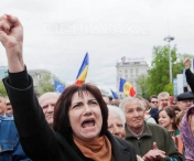 Basarabenii au iesit in strada la Timisoara. Acestia protesteaza dupa rezultatele alegerilor de peste Prut