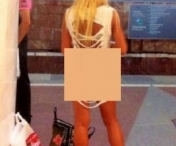 FOTO INCREDIBIL! Nu poti sa crezi cum a fost surprinsa blondina asta in statia de metrou! Toti cei din statie au scos telefoanele si au pozat-o