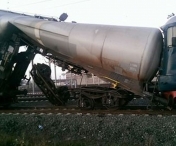 INCIDENT SOCANT la Arad! O locomotiva a lovit mai multe vagoane cisterna cu motorina. Seful de tren era beat!