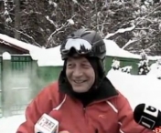 Traian Basescu, ziaristilor de la Cotroceni: "A venit iarna, snowmobil!"
