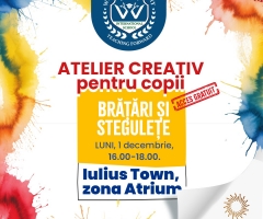 Atelier creativ de brățări și stegulețe și teatru interactiv pentru copii, în Iulius Town