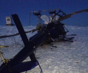 Elicopterul unui om de afaceri s-a rasturnat pe o partie de schi din judetul Caras-Severin, in timpul unei rafale de vant 