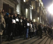 Zeci de magistrati din Timisoara au protestat impotriva modificarilor aduse legilor Justitiei