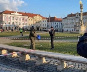 Alerta cu bomba in Piața Unirii din Timișoara. Au intervenit pirotehnistii