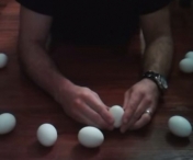 VIDEO FABULOS - Talent neobisnuit: ce poate face cu ouale acest barbat