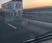 Accident mortal pe A1: un BMW a intrat sub un tir