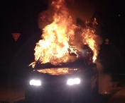 Patru masini au ars intr-o parcare din Timisoara