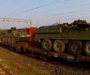VIDEO - Convoiul cu tancurile si blindatele NATO a sosit in Romania!