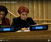 VIDEO - Lia Olguta Vasilescu, VIRALA PE INTERNET! Ministrul Muncii a sustinut discursuri in engleza si franceza la ONU, in Statele Unite